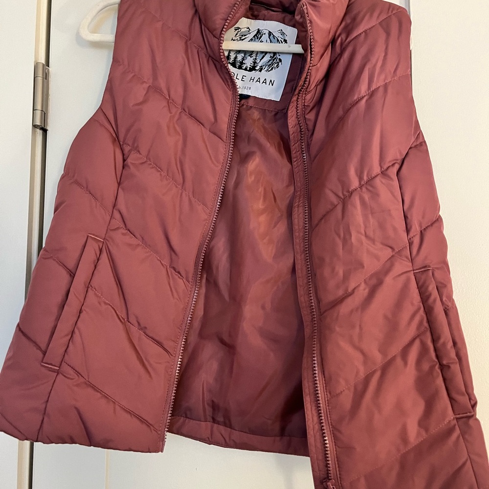 Cole Haan Quilted Vest in Mauve